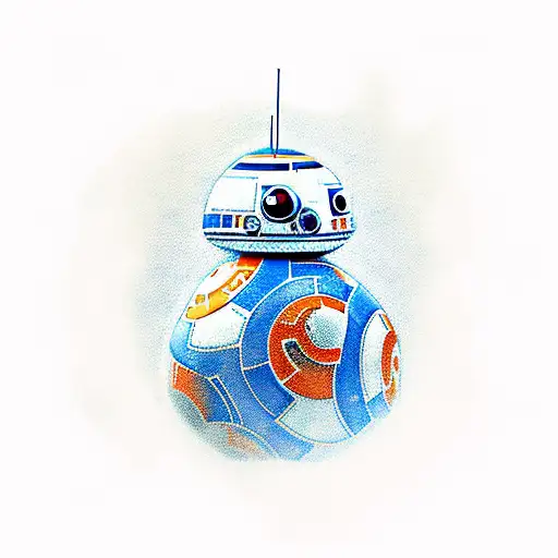 Bb-8 Robot From Star Wars With Motivation Quote