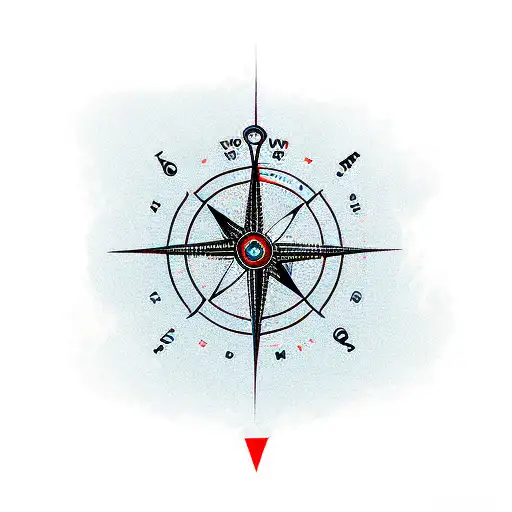 Fusioned Watch With A Compass And An Arrow