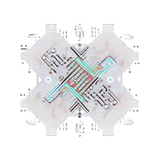 A Guitar With Circuit Board Patterns Incorporated Into The Design