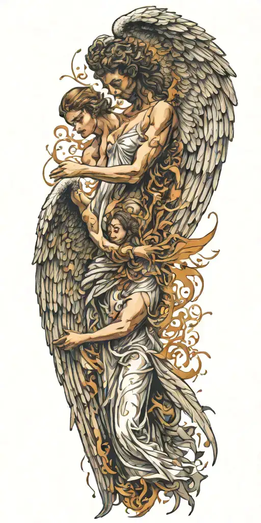 Angel With Wings Spread