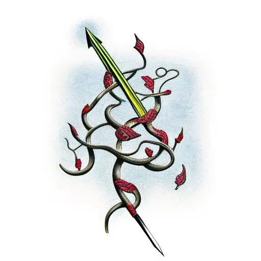 Spear With Vine Around