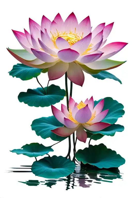 Lotus Flower Blooming Frame Transforming