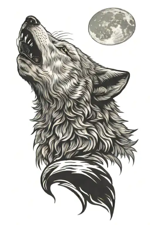Wolf Howling At The Moon