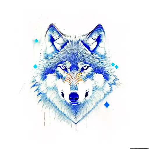 Wolf With Slighty Blue Coloring