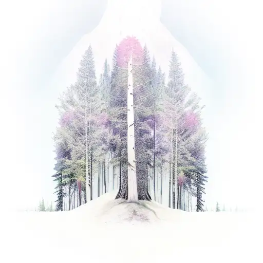 Bear And Tree Forest