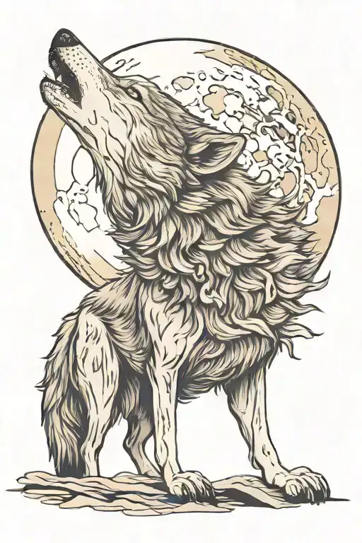 Wolf Howling At The Moon