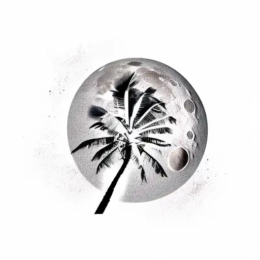 Moon Sleeve Palm Tree