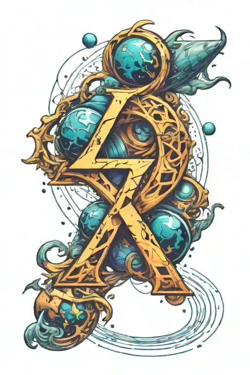 S And H Initials In Space