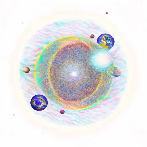 Solar System With Galaxy Background With Foxin The Center