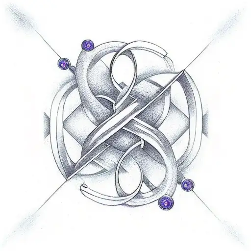 Infinity Symbol With Plane Island And Home