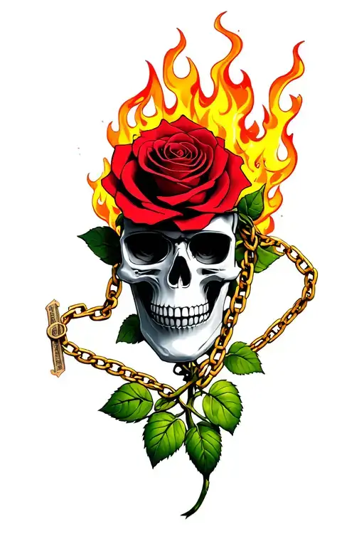 Heartless Trust Non Skull Roses Money Quotes Wriiten Flames Chain