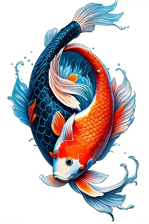 Koi Fish Yin Yang