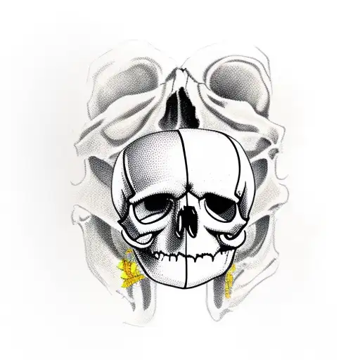 Crossbones Skull With A Beard And A Crossed Pastry Chef's Knife And Balloon