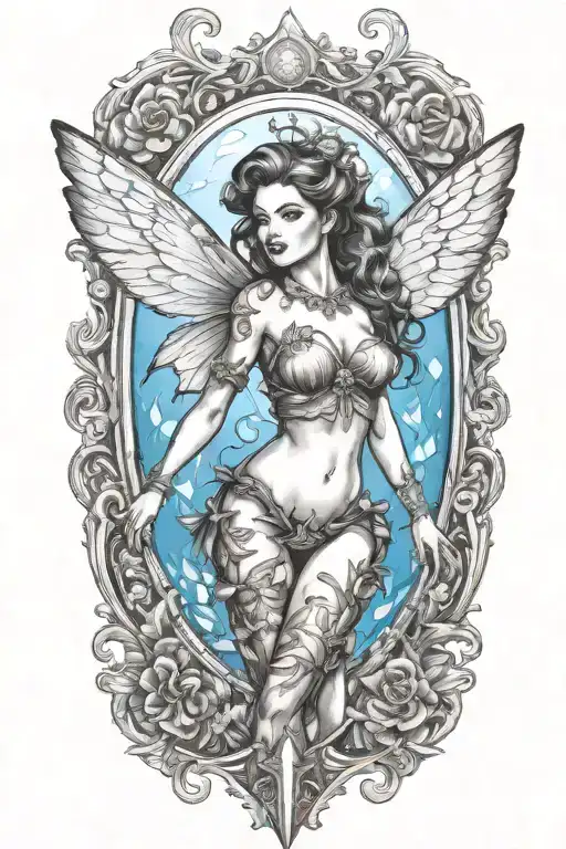 Pinup Fairy Modern Fantasy Style
