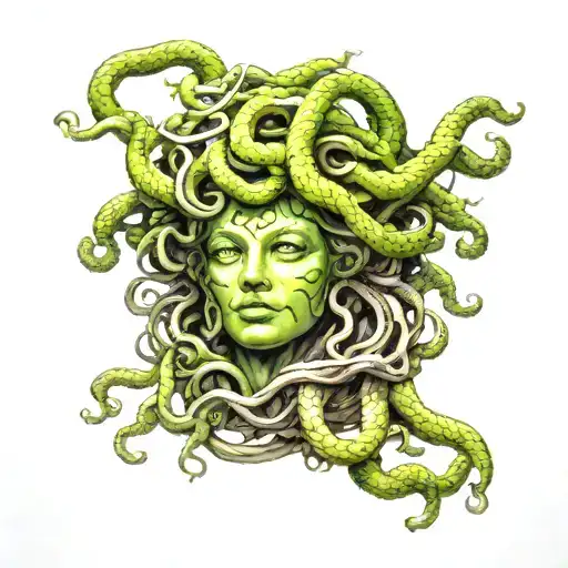 Medusa Holding The Head