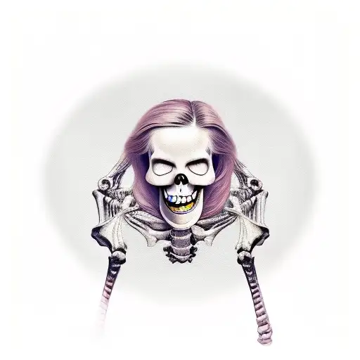 Women And Skeleton