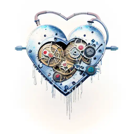 Broken Leaking Steampunk Heart