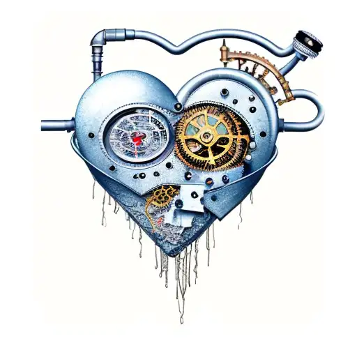 Broken Leaking Steampunk Heart