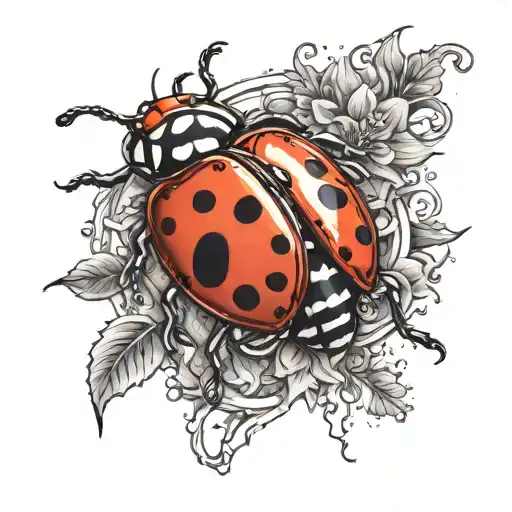 Lady Bug And Broken Heart Surrounded