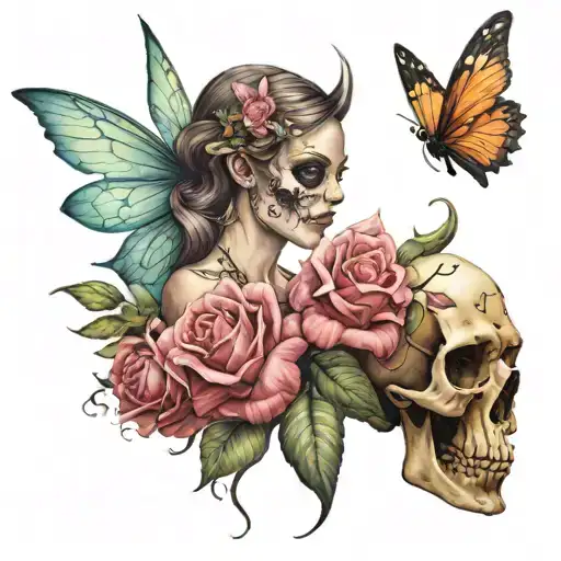 Fairy And Skull
