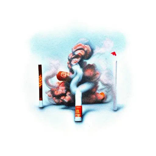 Sigaret Smoke Forming Into A Word Karma