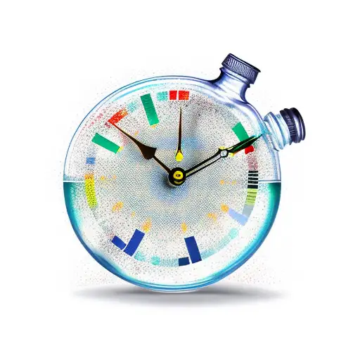 Clock Inside A Bottle