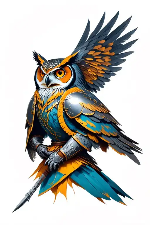 Owl Warrior In Armor