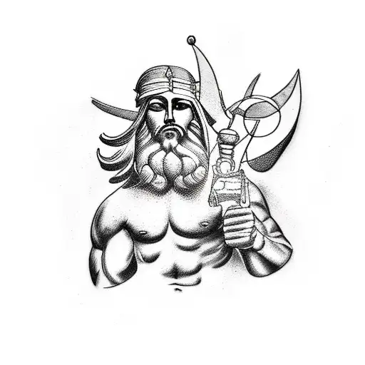 Modern Tattoo Of Greek God Atlas Holding The World