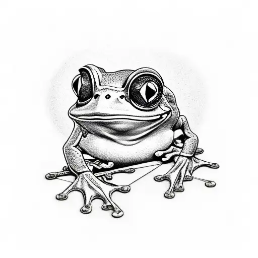 Cartoon Frog Skating