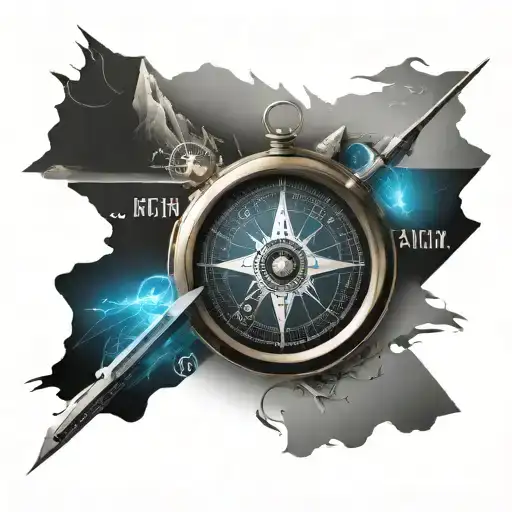 Modern Compass With Centered Word Faith And Timeline Starting In The Year 1990