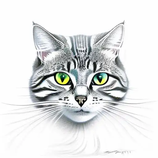 Gray Tabby Cat With White Driving Motorcycle