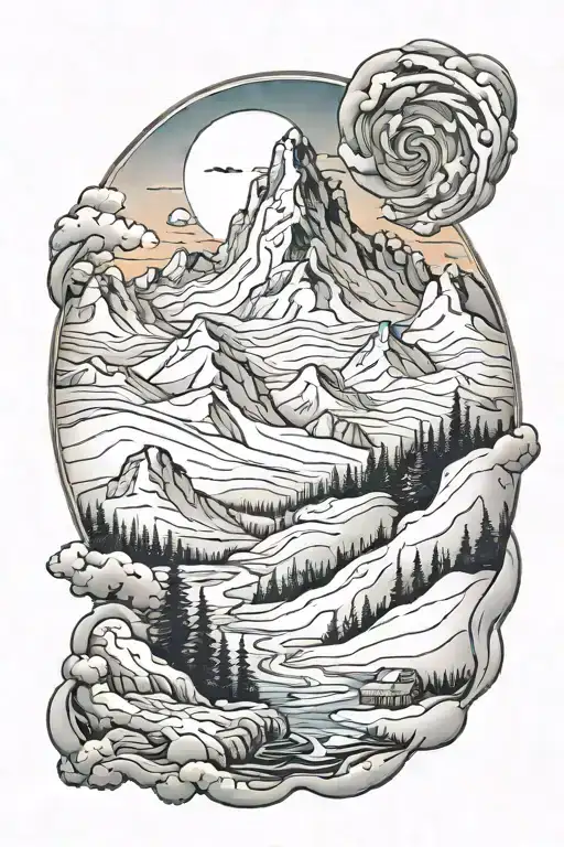 Winter Mountain Scape