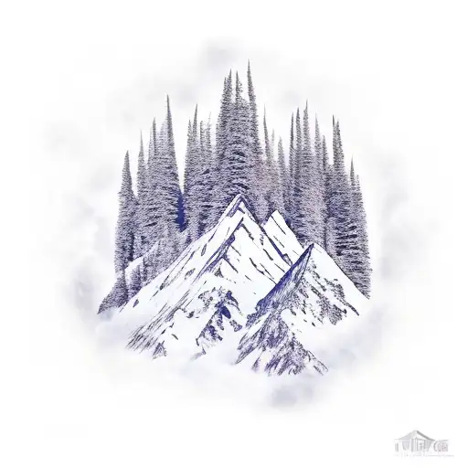 Wild Fire With Mountain Range In Background