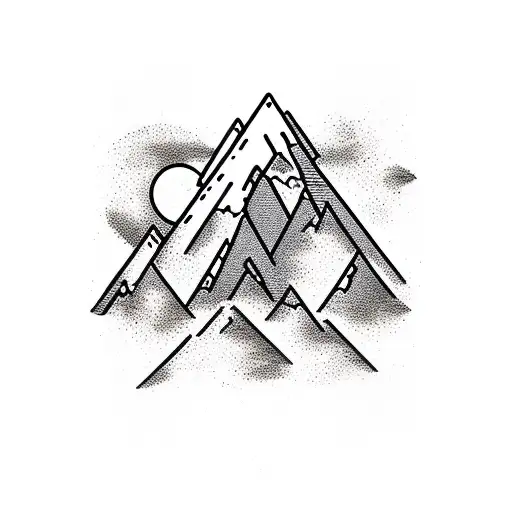 Fire Below Mountain Range