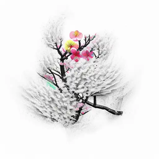 Samurai And Cherry Blossom Inspired Sleeve