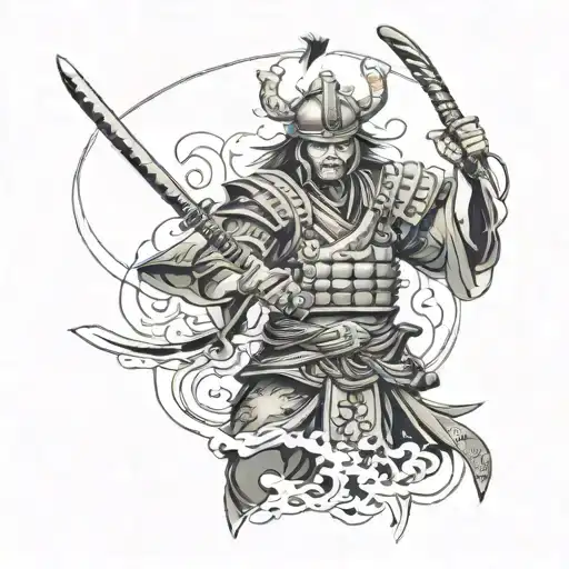 Samurai Warrior Wielding
