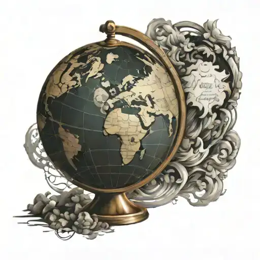 World Globe Symbolizing One Truth And One Lie