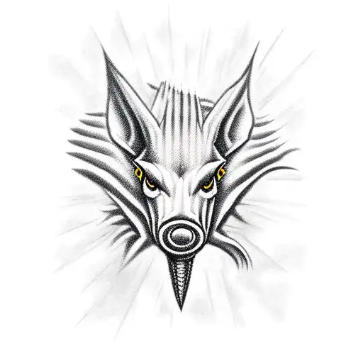 Razorback With German Tower Behind It