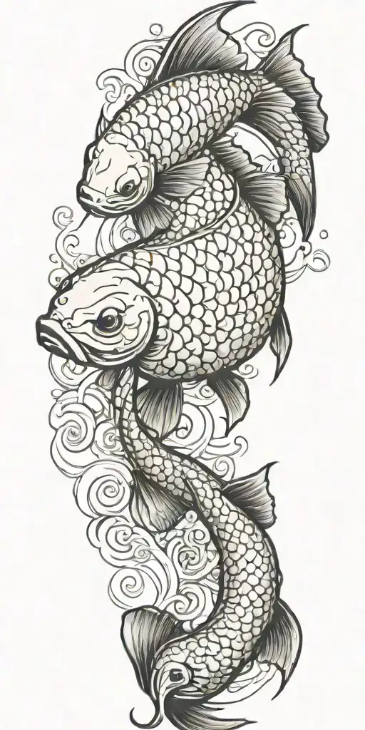 An It-themed Japanese Koi Fish With Computer Motherboard Scales