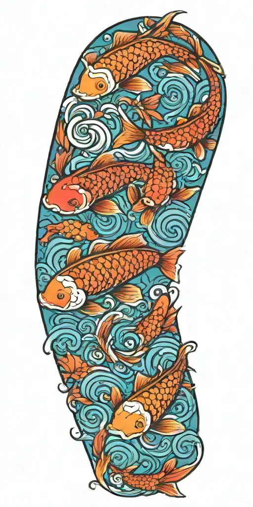 Traditional Japanese Koi Fish Tattoo Design Inspired By Computers
