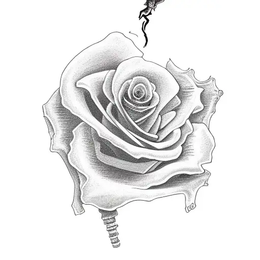 Skeleton Smoking A Rose