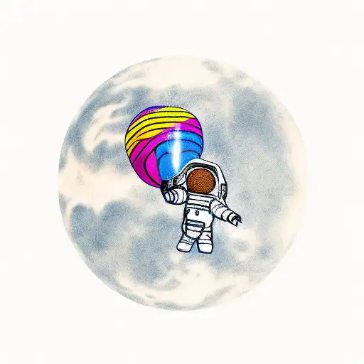 Astronaut Holding Balloon