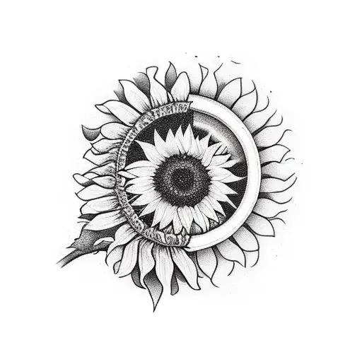 Panda Holding A Sunflower