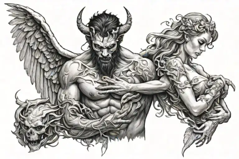 Demon Man With Angel Girl