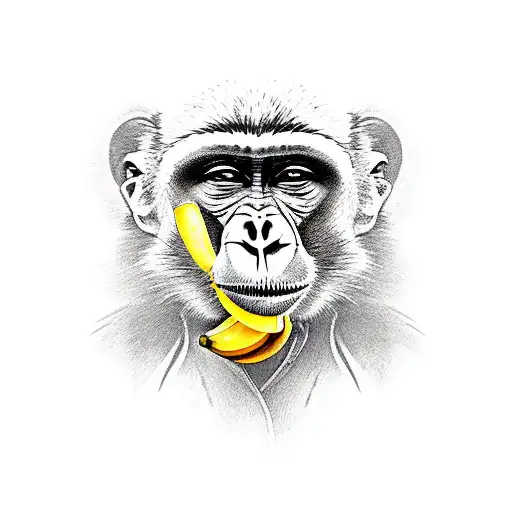 A Monkey Shooting Bananas