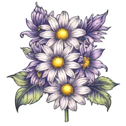 Purple Daisy Flowers