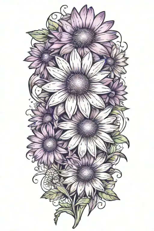 Vibrant Purple Daisy Flowers