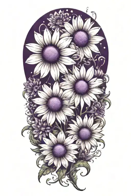 Vibrant Purple Daisy Flowers