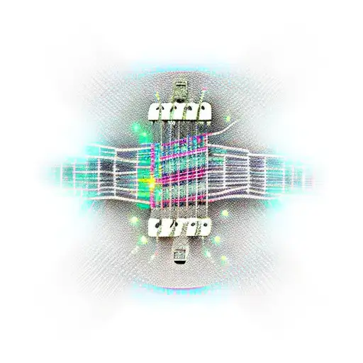 An Electric Guitar Intertwined With Electrical Wires And Circuitry