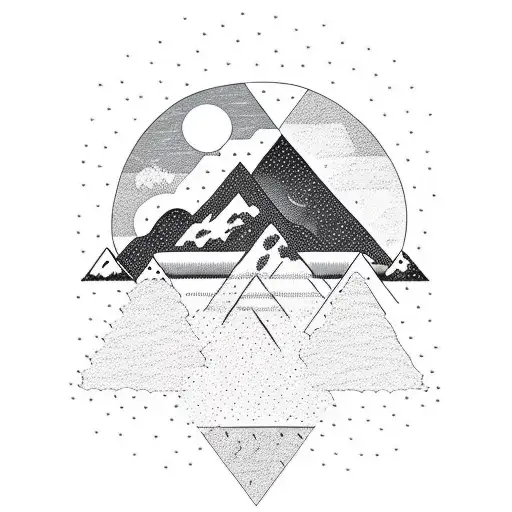 Mountain Scene With A Small Triangle And The Words Good Morning Sunshine